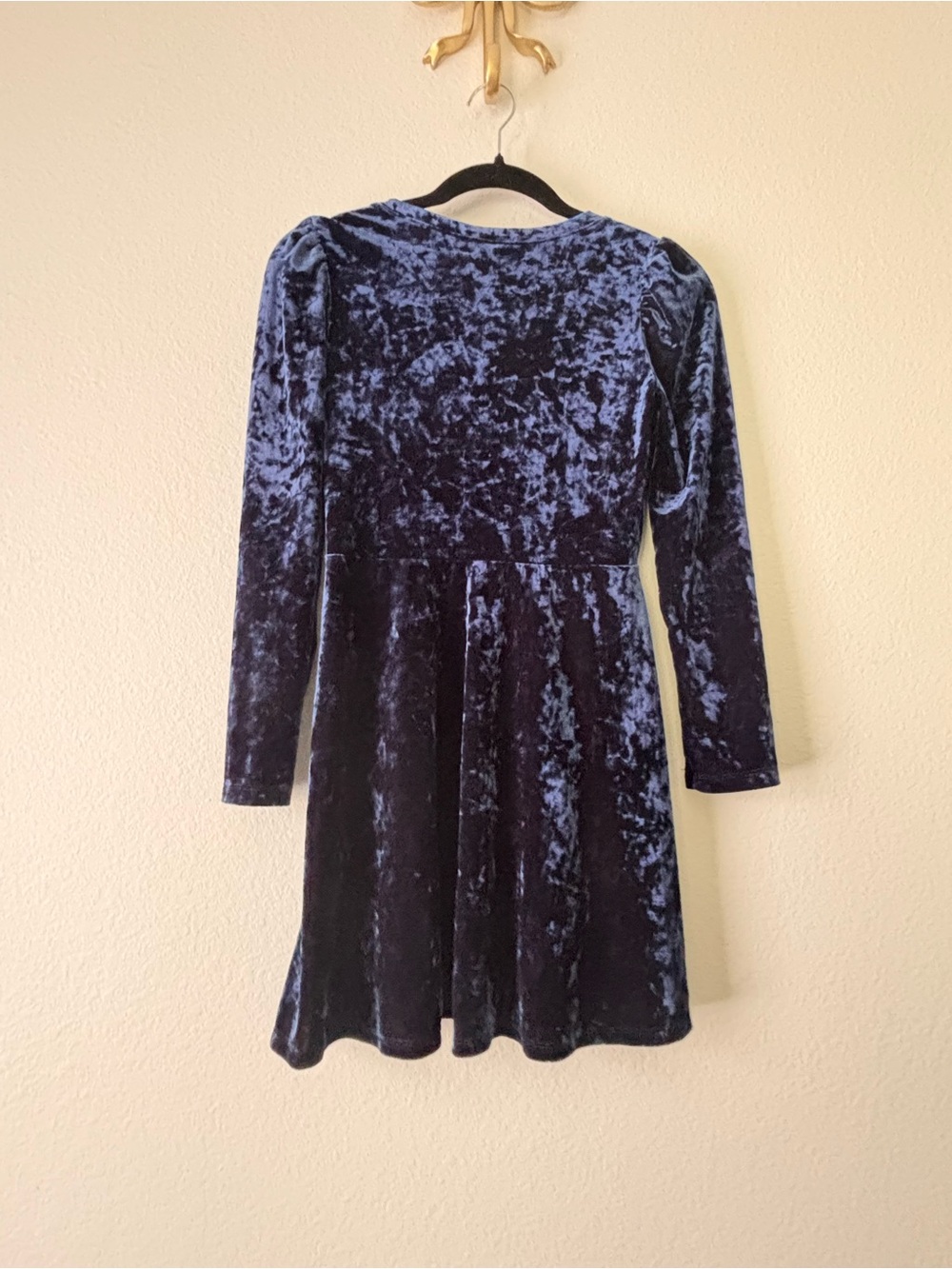 GAP Kids Velvet Dress in Navy Blue